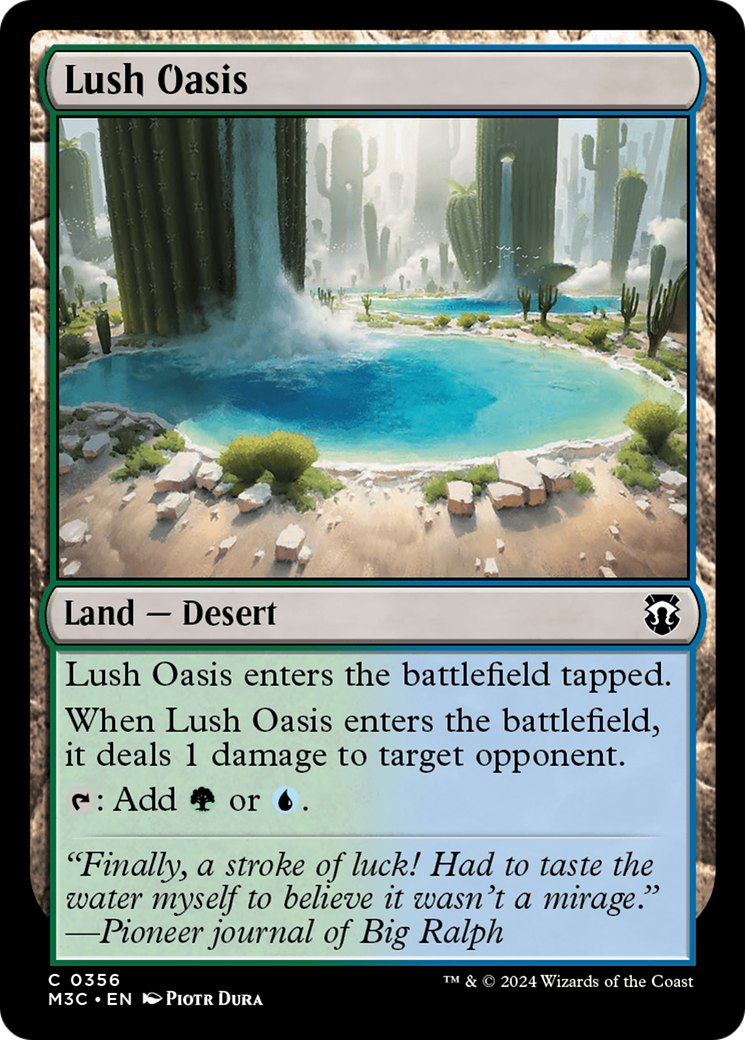 Lush Oasis (Ripple Foil) [Modern Horizons 3 Commander] | Amazing Games TCG