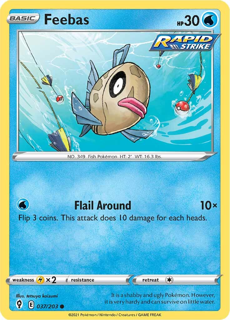 Feebas (037/203) [Sword & Shield: Evolving Skies] | Amazing Games TCG