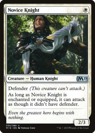 Novice Knight [Core Set 2019] | Amazing Games TCG