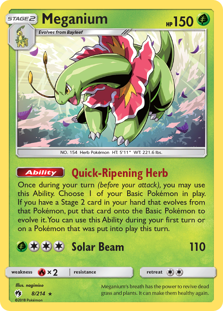 Meganium (8/214) [Sun & Moon: Lost Thunder] | Amazing Games TCG