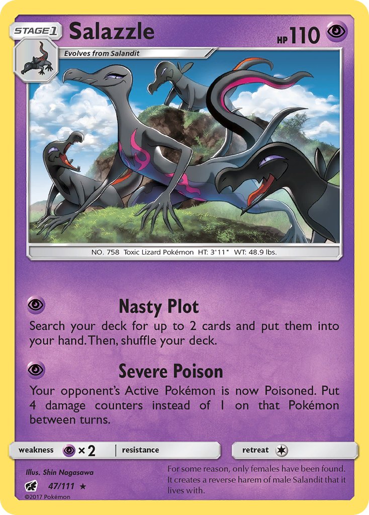 Salazzle (47/111) (Theme Deck Exclusive) [Sun & Moon: Crimson Invasion] | Amazing Games TCG