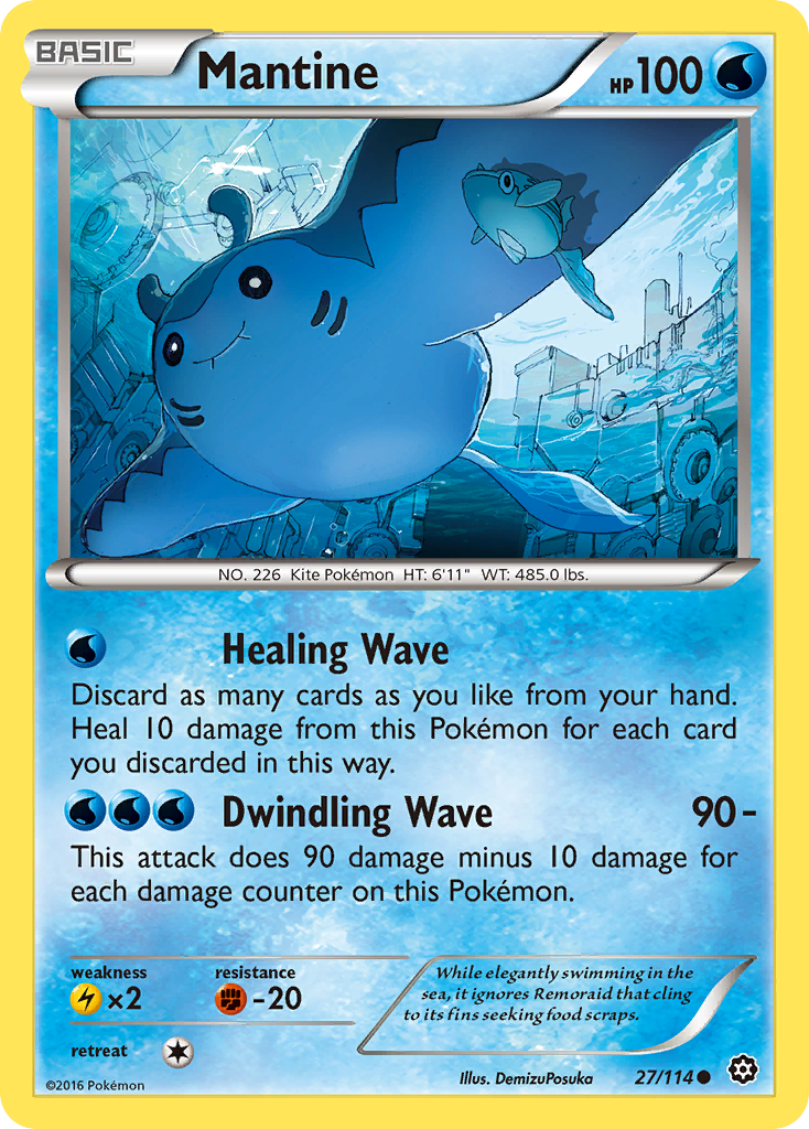 Mantine (27/114) [XY: Steam Siege] | Amazing Games TCG