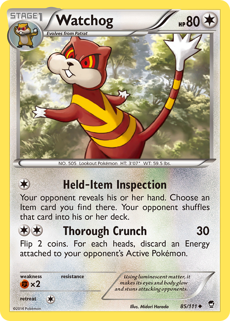 Watchog (85/111) [XY: Furious Fists] | Amazing Games TCG