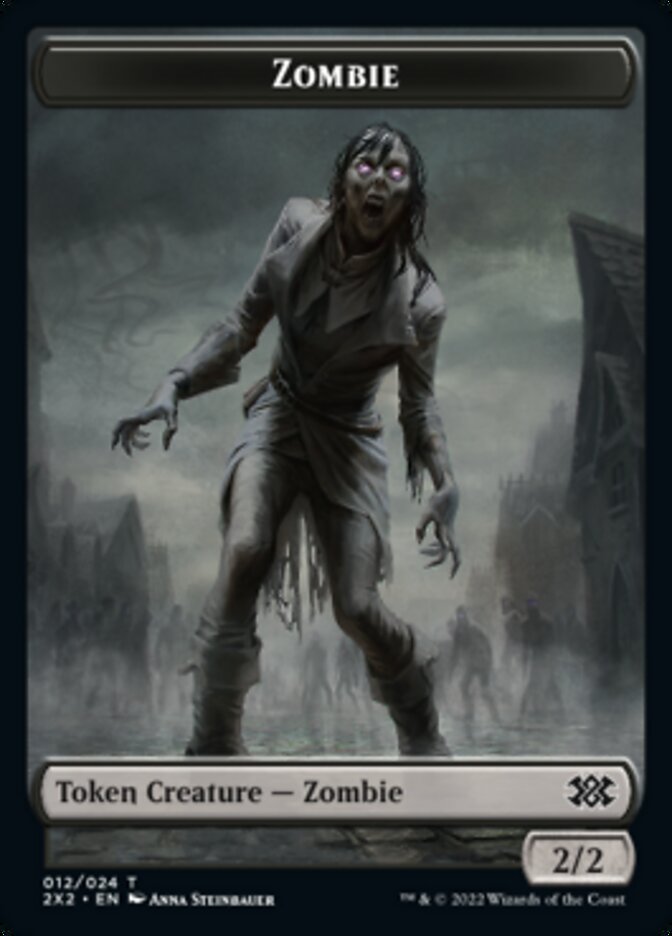 Zombie // Angel Double-sided Token [Double Masters 2022 Tokens] | Amazing Games TCG