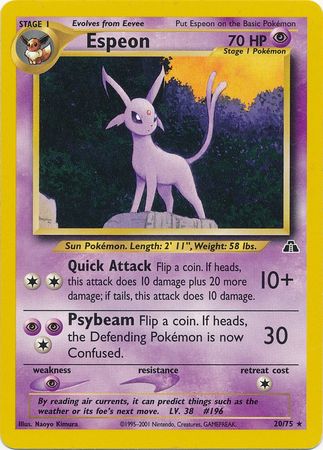 Espeon (20/75) [Neo Discovery Unlimited] | Amazing Games TCG