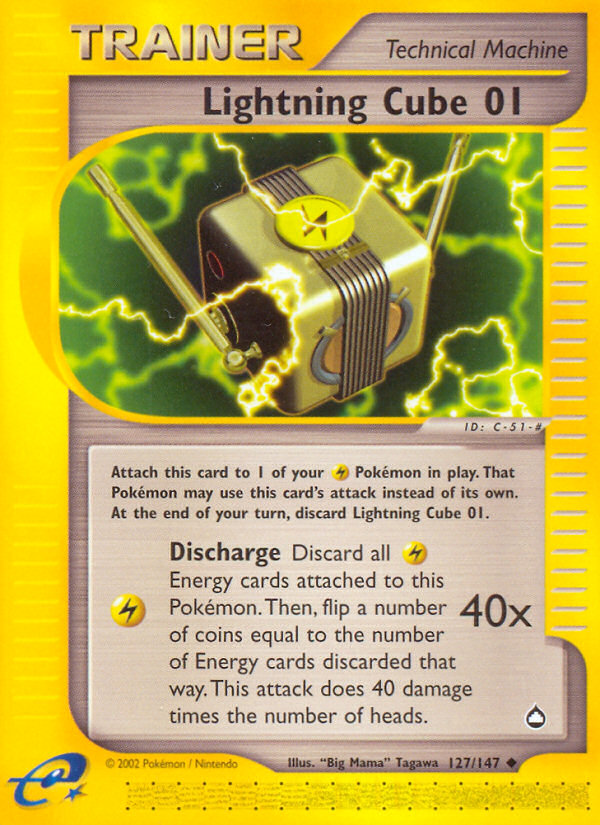 Lightning Cube 01 (127/147) [Aquapolis] | Amazing Games TCG