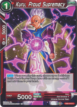 Kuru, Proud Supremacy (DB2-013) [Divine Multiverse] | Amazing Games TCG