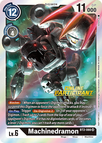 Machinedramon [BT2-066] (Online Participant) [Release Special Booster Ver.1.0 Promos] | Amazing Games TCG