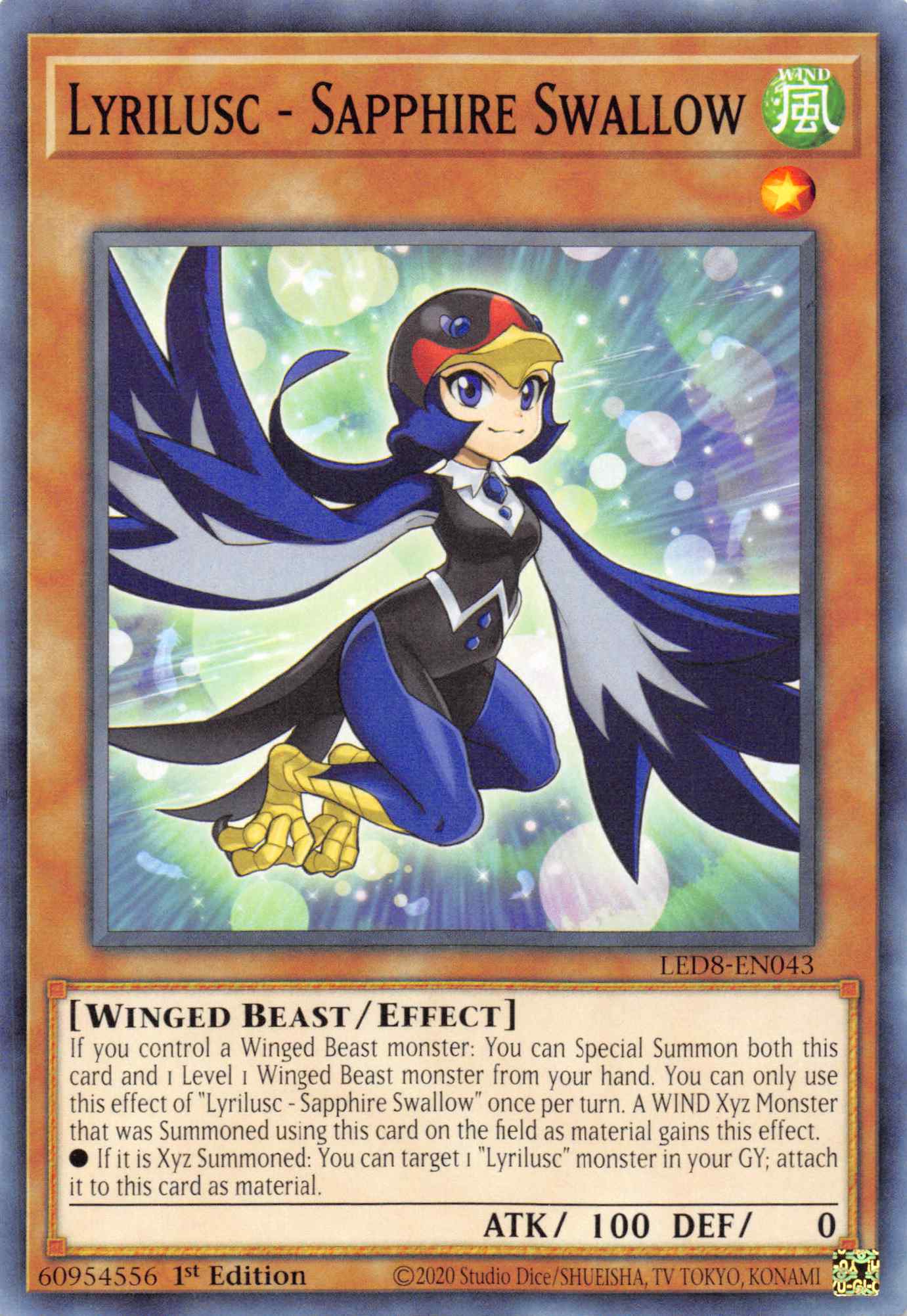 Lyrilusc - Sapphire Swallow [LED8-EN043] Common | Amazing Games TCG