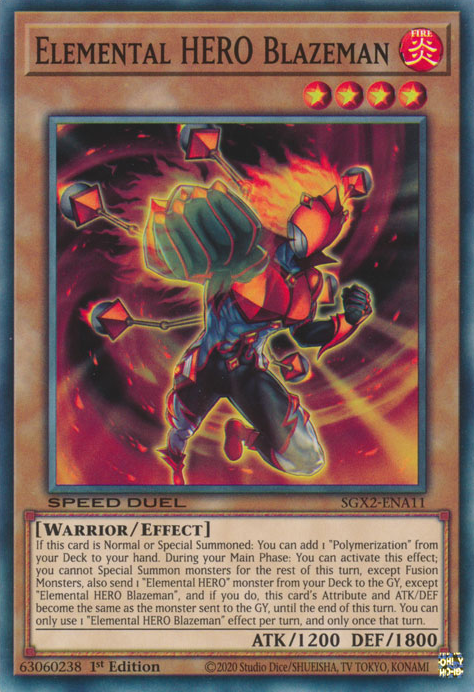 Elemental HERO Blazeman [SGX2-ENA11] Common | Amazing Games TCG