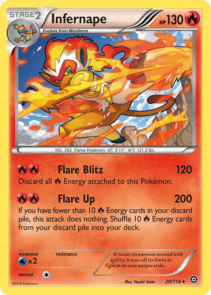 Infernape (20/114) [XY: Steam Siege] | Amazing Games TCG