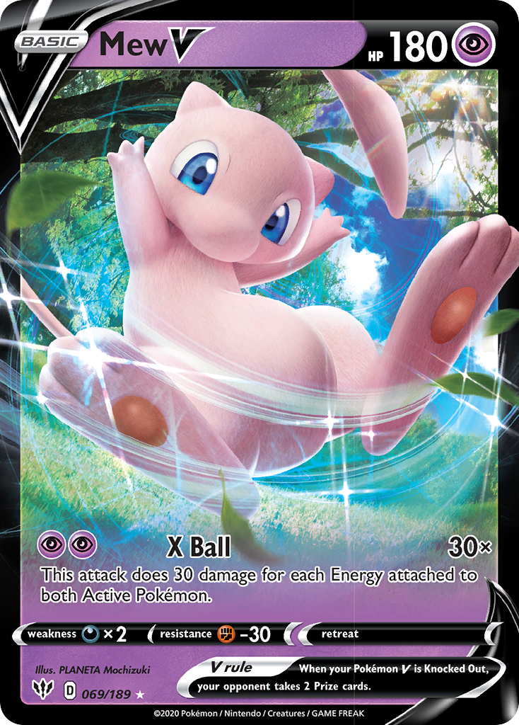 Mew V (069/189) [Sword & Shield: Darkness Ablaze] | Amazing Games TCG