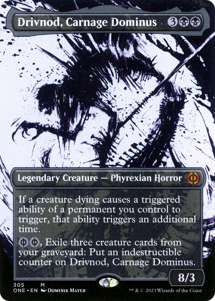 Drivnod, Carnage Dominus (Borderless Ichor) [Phyrexia: All Will Be One] | Amazing Games TCG