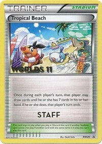 Tropical Beach (BW28) (Staff) [Black & White: Black Star Promos] | Amazing Games TCG