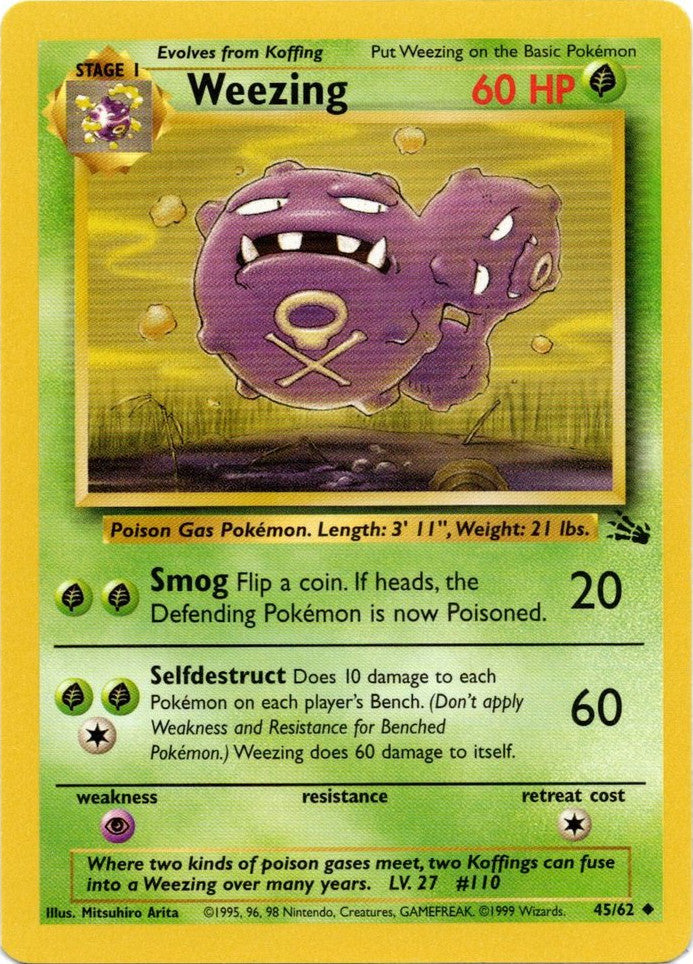 Weezing (45/62) [Fossil Unlimited] | Amazing Games TCG