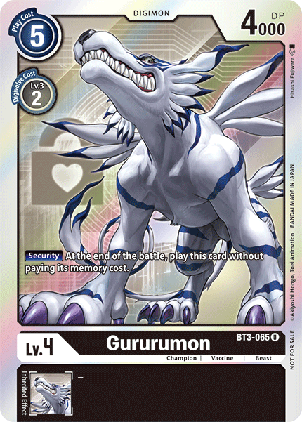 Gururumon [BT3-065] (Buy-A-Box Promo) [Release Special Booster Ver.1.5 Promos] | Amazing Games TCG