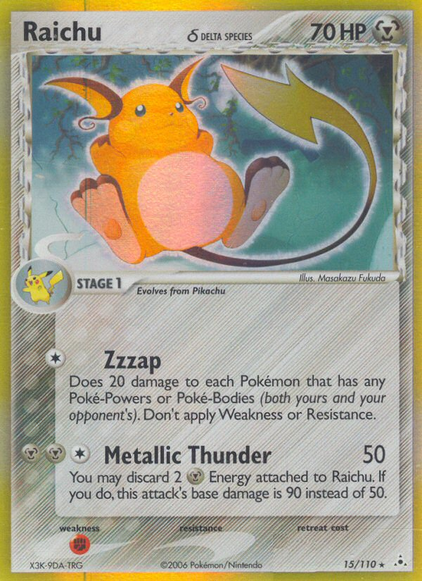 Raichu (15/110) (Delta Species) [EX: Holon Phantoms] | Amazing Games TCG