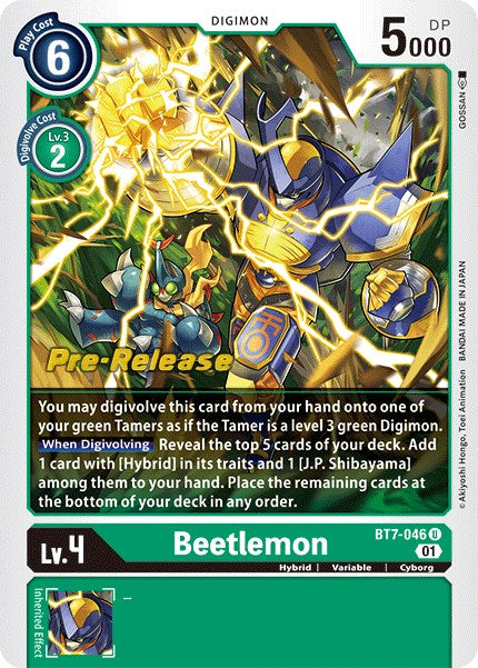 Beetlemon [BT7-046] [Next Adventure Pre-Release Cards] | Amazing Games TCG