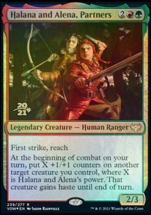 Halana and Alena, Partners [Innistrad: Crimson Vow Prerelease Promos] | Amazing Games TCG