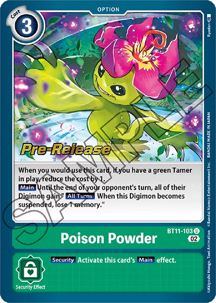Poison Powder [BT11-103] [Dimensional Phase Pre-Release Promos] | Amazing Games TCG