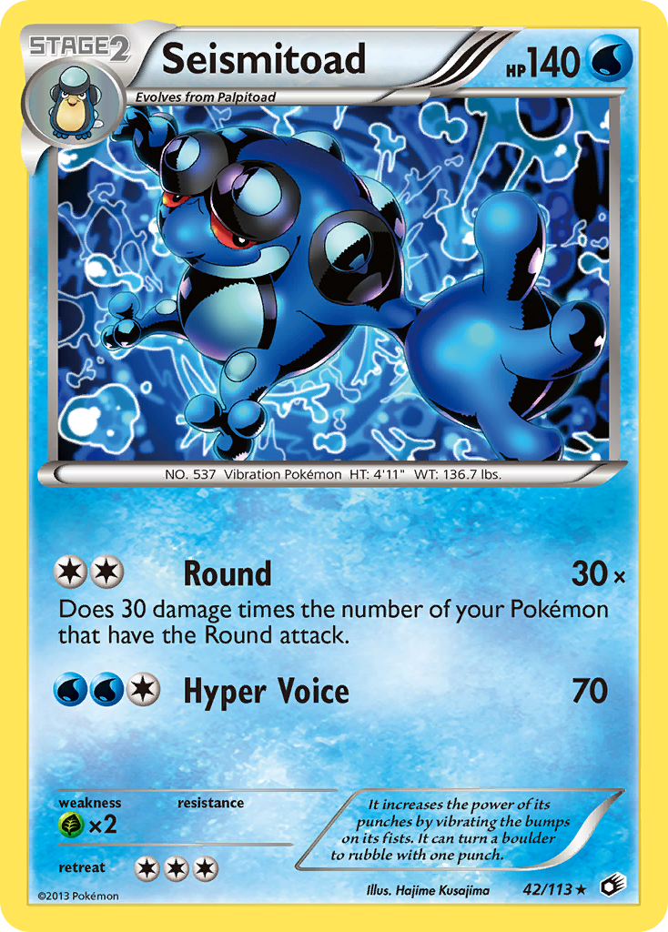 Seismitoad (42/113) [Black & White: Legendary Treasures] | Amazing Games TCG