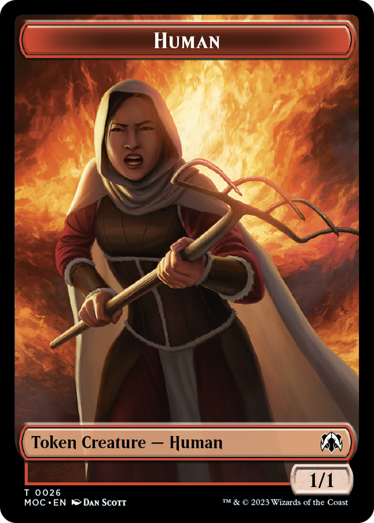 Squid // Human (26) Double-Sided Token [March of the Machine Commander Tokens] | Amazing Games TCG