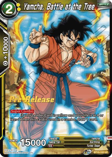 Yamcha, Battle at the Tree (BT15-102) [Saiyan Showdown Prerelease Promos] | Amazing Games TCG