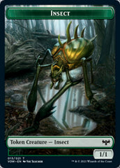 Insect // Spirit Cleric Double-sided Token [Innistrad: Crimson Vow Tokens] | Amazing Games TCG