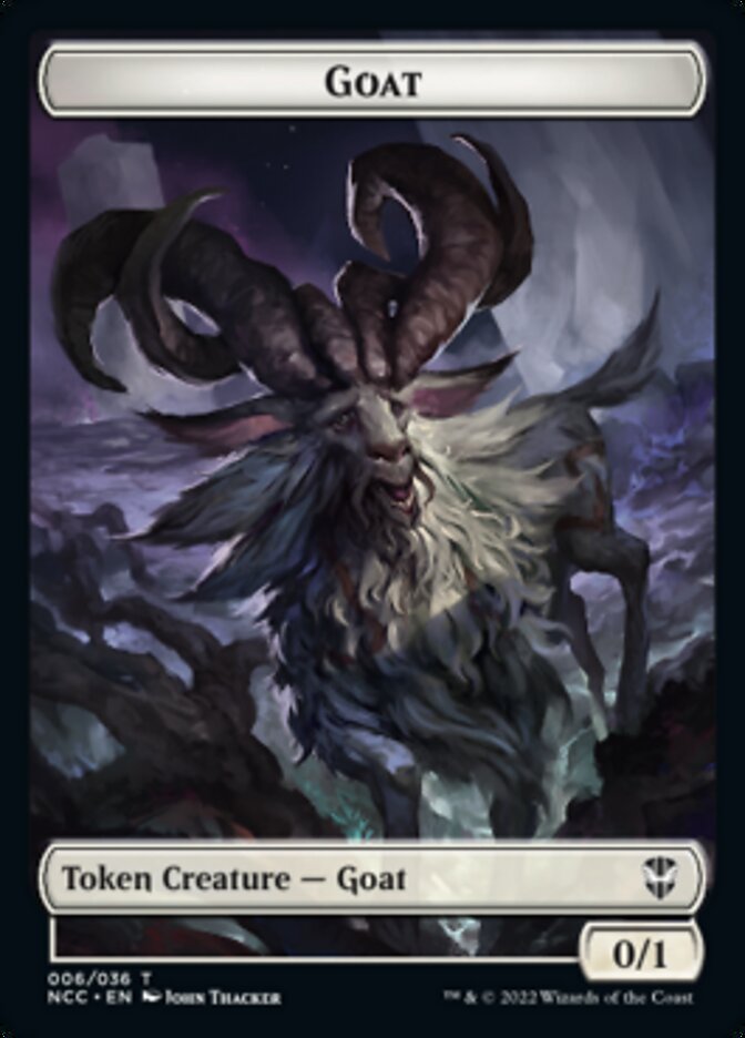 Zombie // Goat Double-sided Token [Streets of New Capenna Commander Tokens] | Amazing Games TCG