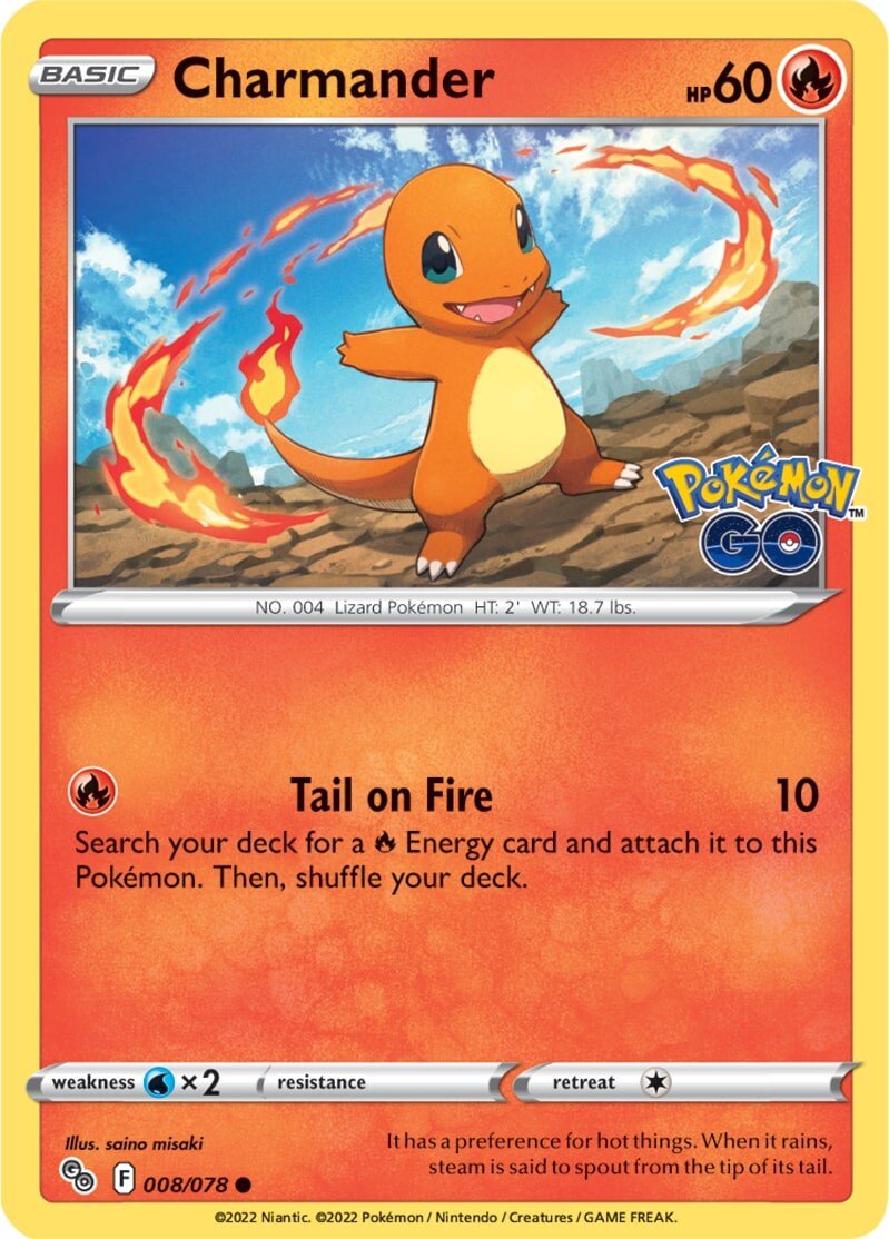 Charmander (008/078) [Pokémon GO] | Amazing Games TCG