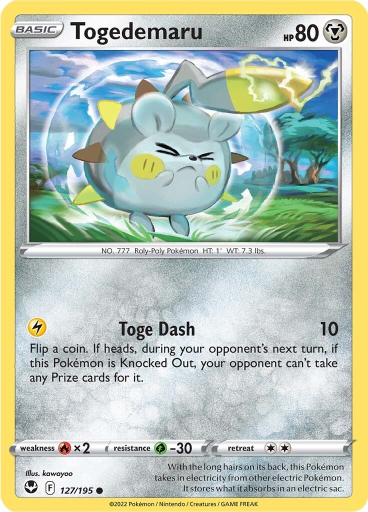 Togedemaru (127/195) [Sword & Shield: Silver Tempest] | Amazing Games TCG