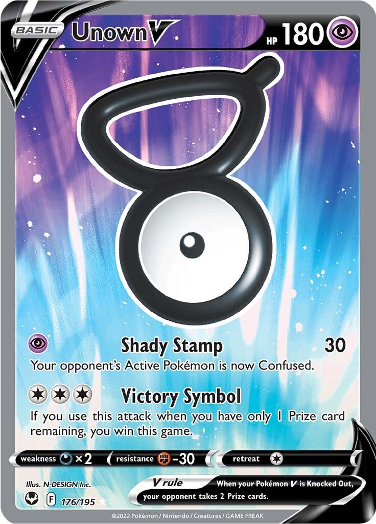 Unown V (176/195) [Sword & Shield: Silver Tempest] | Amazing Games TCG