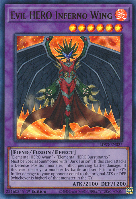 Evil HERO Inferno Wing [LDS3-EN027] Ultra Rare | Amazing Games TCG