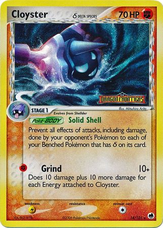 Cloyster (14/101) (Delta Species) (Stamped) [EX: Dragon Frontiers] | Amazing Games TCG