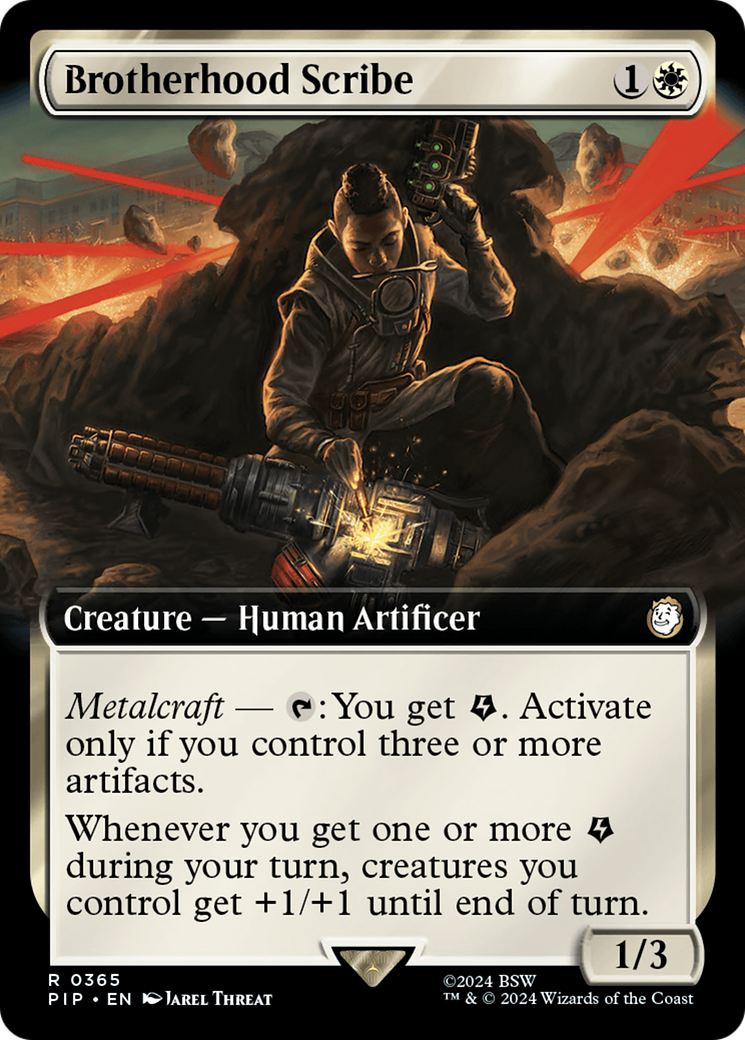Brotherhood Scribe (Extended Art) [Fallout] | Amazing Games TCG
