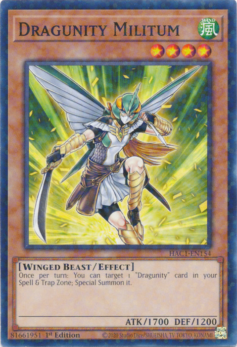 Dragunity Militum (Duel Terminal) [HAC1-EN154] Common | Amazing Games TCG