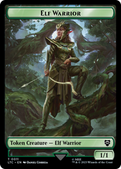 Elf Warrior // Insect Double Sided Token [The Lord of the Rings: Tales of Middle-Earth Commander Tokens] | Amazing Games TCG