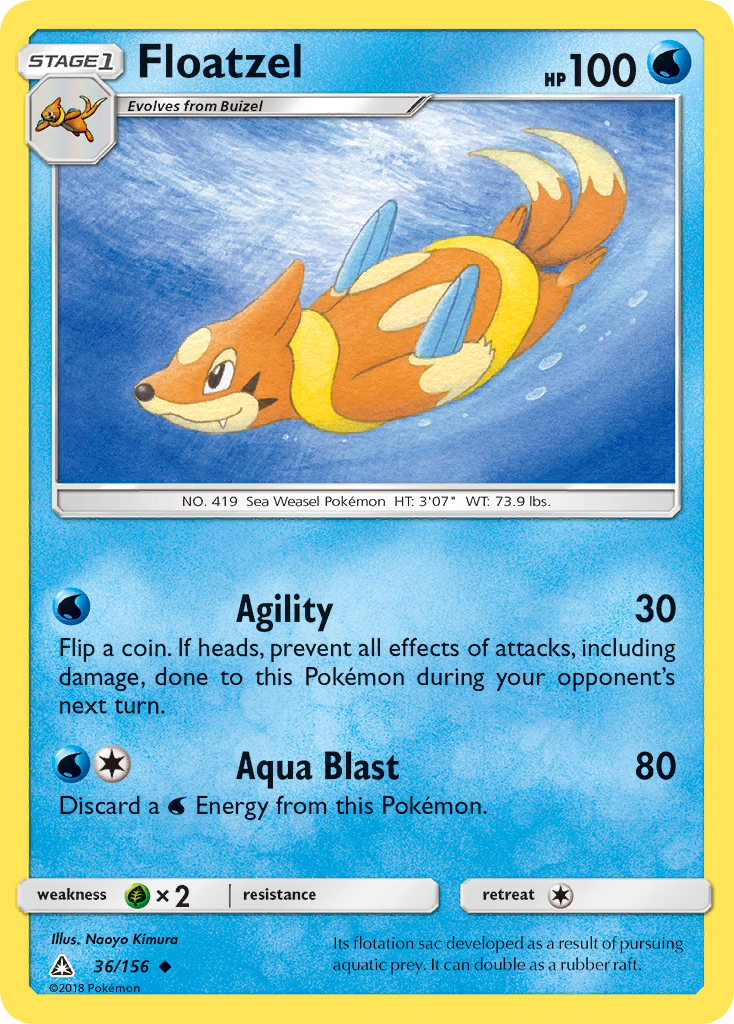 Floatzel (36/156) [Sun & Moon: Ultra Prism] | Amazing Games TCG