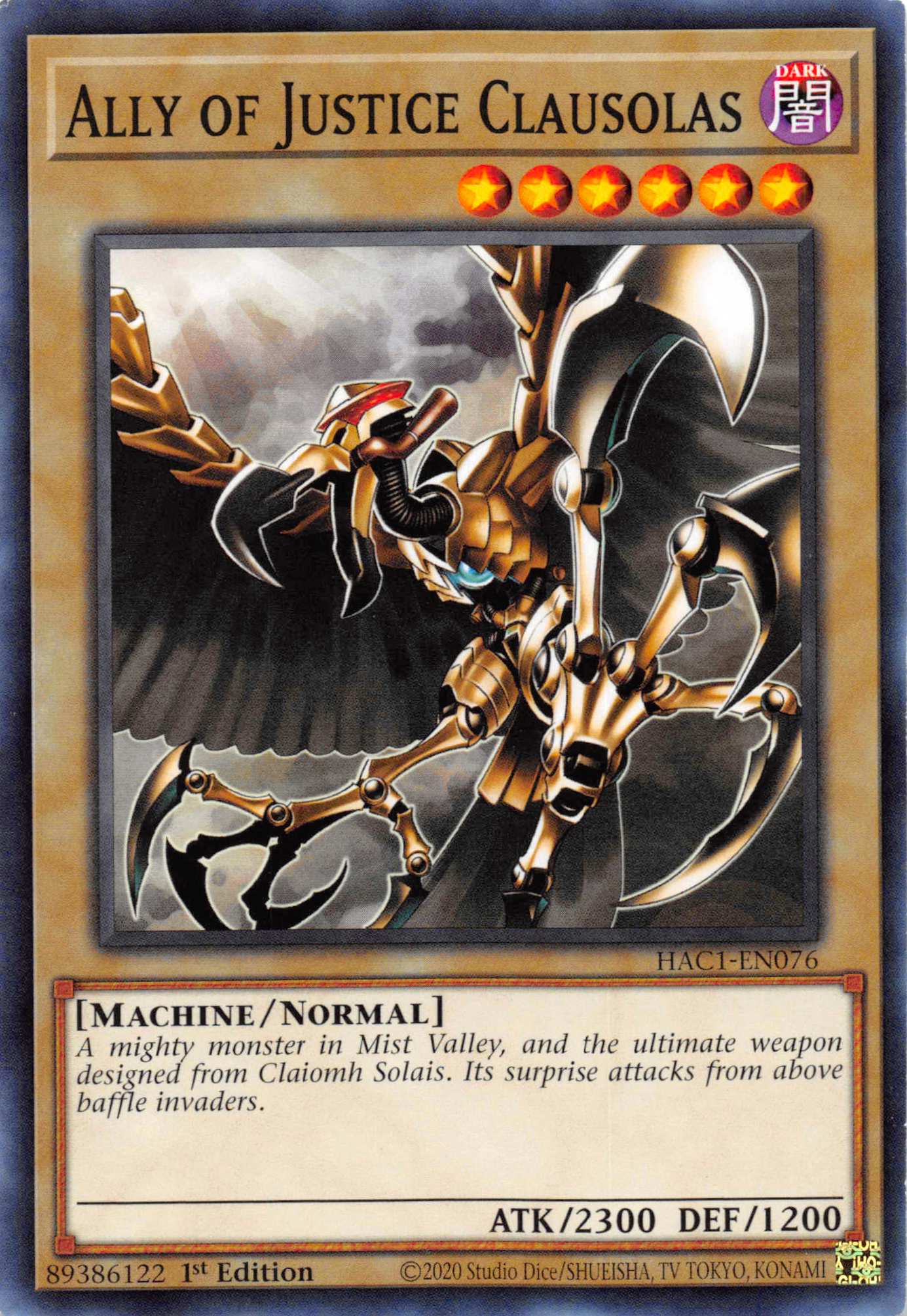 Ally of Justice Clausolas [HAC1-EN076] Common | Amazing Games TCG