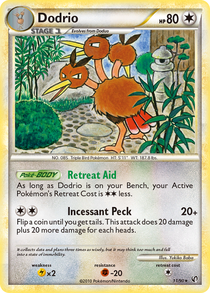 Dodrio (11/90) [HeartGold & SoulSilver: Undaunted] | Amazing Games TCG