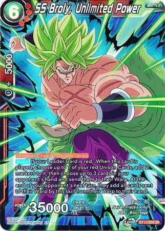 SS Broly, Unlimited Power (BT11-014) [Vermilion Bloodline] | Amazing Games TCG