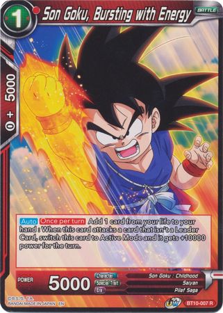 Son Goku, Bursting with Energy (BT10-007) [Rise of the Unison Warrior] | Amazing Games TCG
