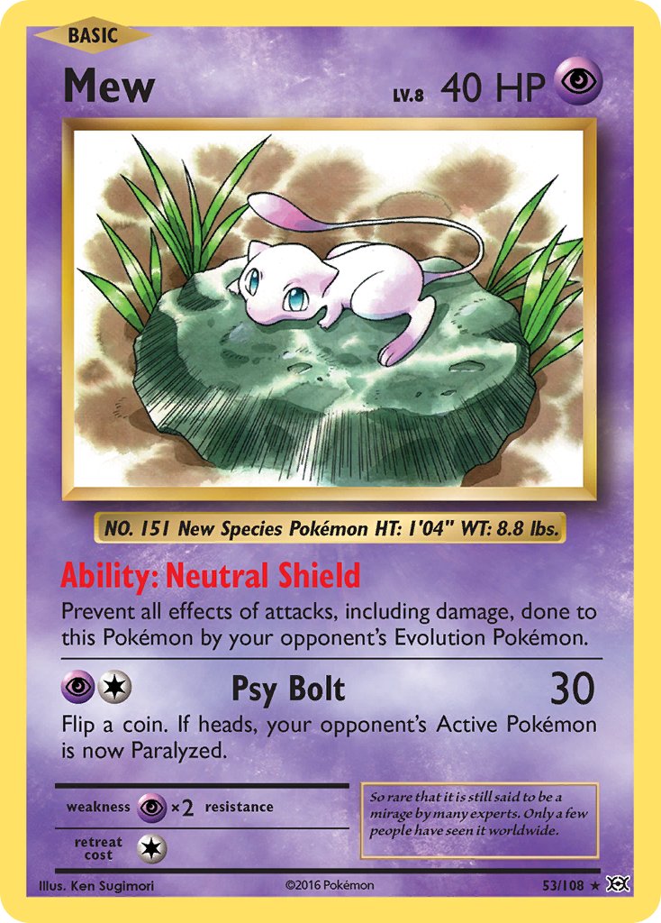 Mew (53/108) (Theme Deck Exclusive) [XY: Evolutions] | Amazing Games TCG