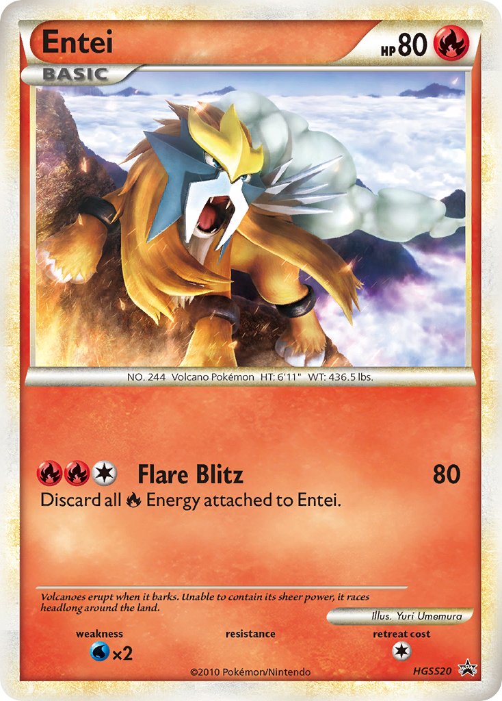 Entei (HGSS20) [HeartGold & SoulSilver: Black Star Promos] | Amazing Games TCG