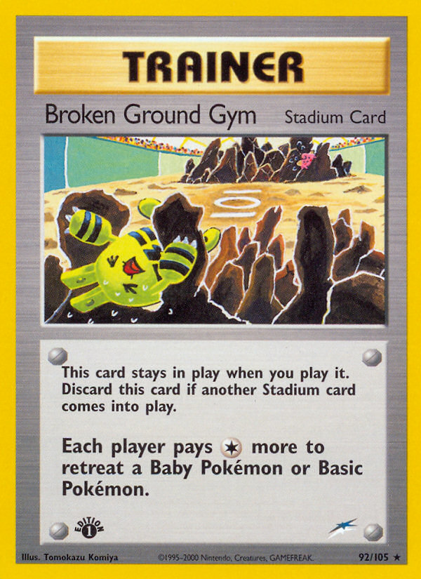 Broken Ground Gym (92/105) [Neo Destiny 1st Edition] | Amazing Games TCG