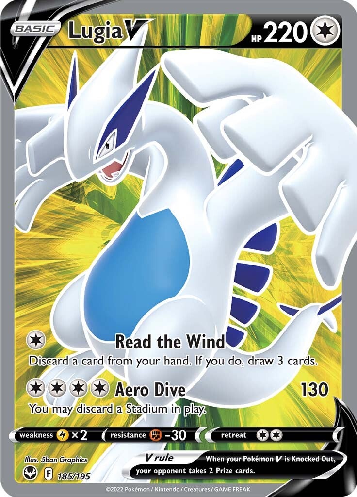 Lugia V (185/195) [Sword & Shield: Silver Tempest] | Amazing Games TCG