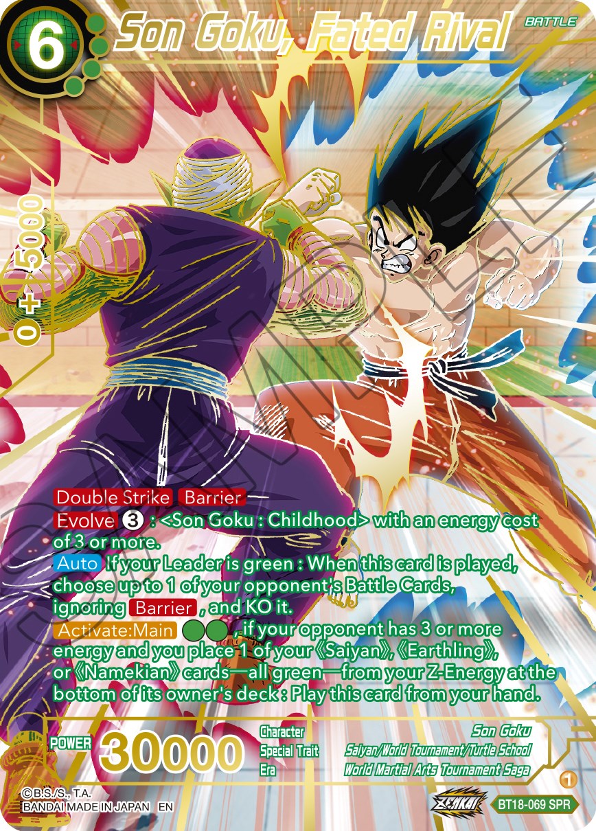 Son Goku, Fated Rival (SPR) (BT18-069) [Dawn of the Z-Legends] | Amazing Games TCG