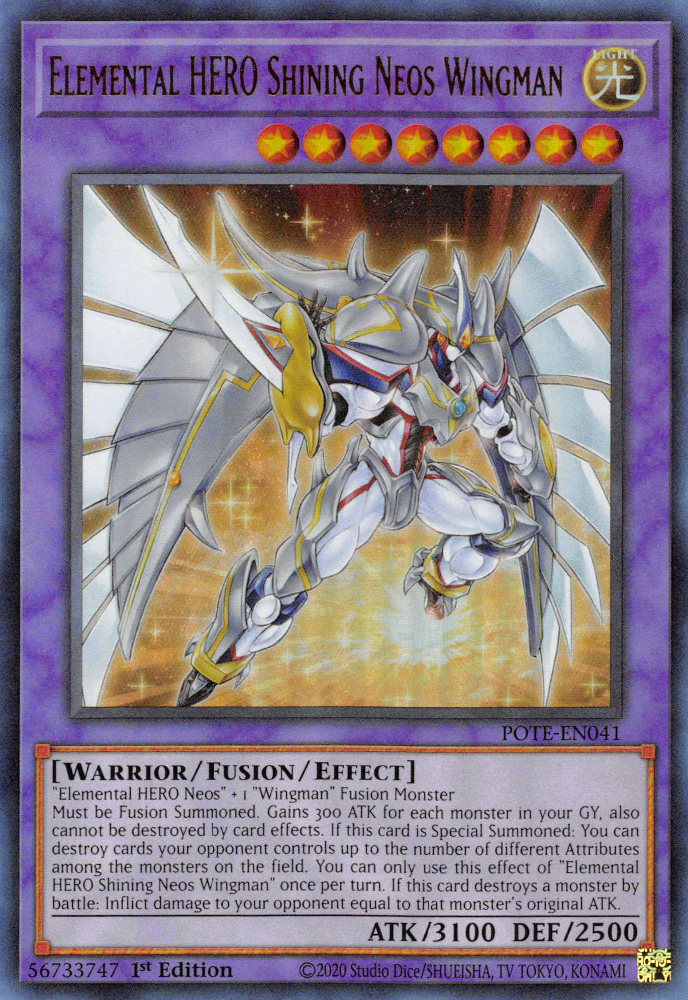 Elemental HERO Shining Neos Wingman [POTE-EN041] Ultra Rare | Amazing Games TCG