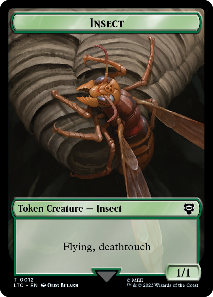 Elf Warrior // Insect Double Sided Token [The Lord of the Rings: Tales of Middle-Earth Commander Tokens] | Amazing Games TCG