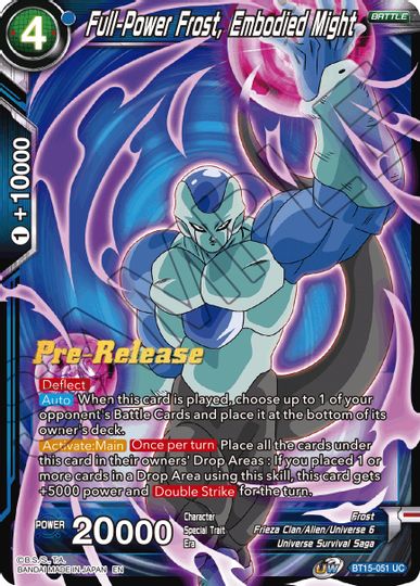 Full-Power Frost, Embodied Might (BT15-051) [Saiyan Showdown Prerelease Promos] | Amazing Games TCG